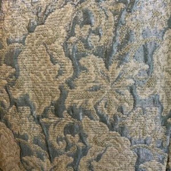 Vintage Devonshire ~ Metallic Gold Parsley Dress - Picture 4 of 5